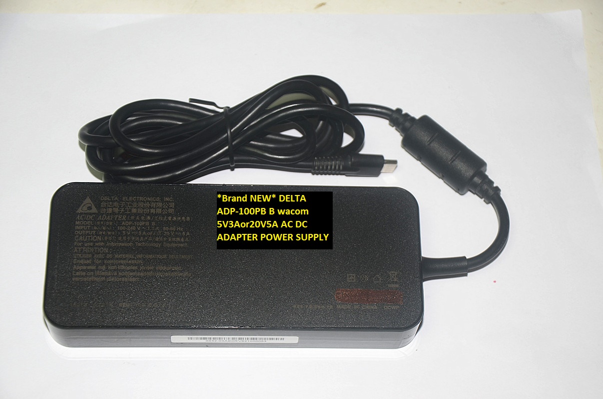 *Brand NEW* DELTA ADP-100PB B wacom 5V3Aor20V5A AC DC ADAPTER POWER SUPPLY